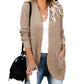 Autumn Winter Cardigan Women Clothing Curved Placket Large Pocket Sweater Open