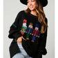Women Clothing Christmas Sweet Sequ Thickened All Matching Top Long Sleeved Sweater