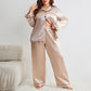 Plus Size Pajamas Silk Ice Silk Thin Long Sleeved Trousers Cardigan Artificial Silk Sexy Home Wear Suit