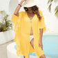 Women Ruffled Cardigan Women Clothing Loose Beach Vacation Sun Protection Coat Bikini Cover up Blouse