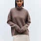 Women Clothing Two Collared Sweater Loose European Turtleneck Autumn Winter Anti Pilling Sweater