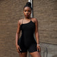 Women Clothing Summer Sleeveless Halter Back Hollow Out Cutout out Rope Romper