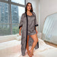 Summer Bra Top Shorts Outerwear Gown Suit Sexy Imitated Silk Pajamas Ice Silk Home Wear