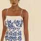 Spring Summer Suspender Ethnic Symmetrical Printed Dress