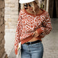 Autumn Women Clothing Long Sleeve Leopard Print Sweater Idle