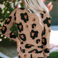 Leopard Long Sleeve Top and Shorts Set