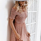 Polka Dot Off Shoulder Maxi Dress Cute Summer Split Maxi Dress