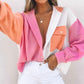 2022 Women Clothing Multi-Color Mosaic Long Sleeve Cardigan Women Shirt