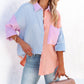 2022 Women Clothing Multi-Color Mosaic Long Sleeve Cardigan Women Shirt