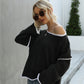 2022 Autumn Winter New Sweater round Neck Sweater Loose Women Clothing Personality Sweater Women