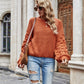 2022 Autumn Winter New Long Sleeve Large Sleeves Short Personalized Fashion Knitted Pullover Sweater