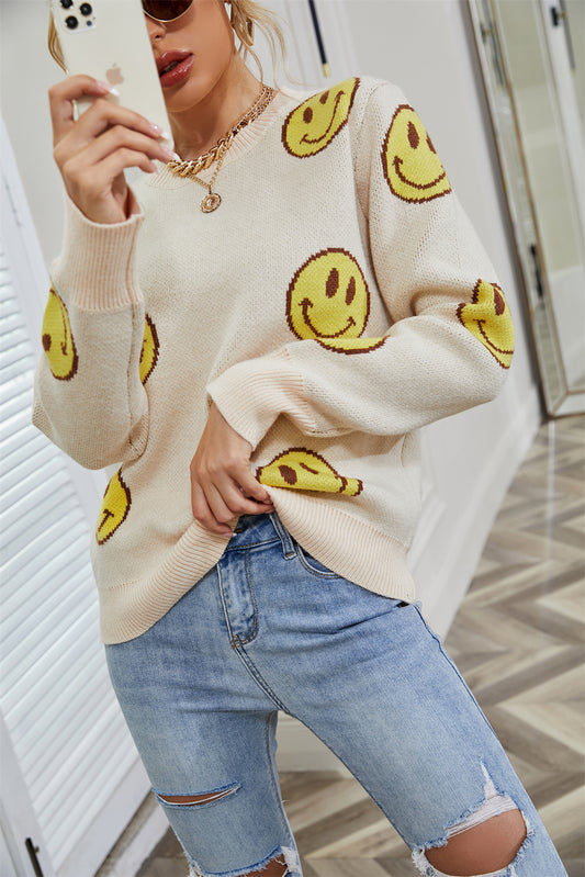 2022 Temperament Commute Cotton round Neck Loose Inner Wear Knitted Pullover Women Sweater Shirt for