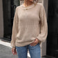 Autumn Women Clothing Twisted Solid Color Pullover Sweater