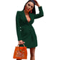 2022  Women Solid Color Slim Fit Blazer Double Breasted Long Sleeve Turn-down Collar Coat Top