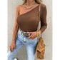 2022 Autumn Winter  Women Knitted round Neck Slim-Fit Long-Sleeved Bottoming Shirt