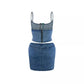 Adjustable Buckle Stretch Casual Denim Suit Two Piece Women Clothing