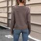 Autumn Women Wear Solid Color Hollow Out Cutout out Sweater
