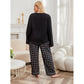 Plus Size Pajamas Women Autumn Winter V Neck Long Sleeved Homewear