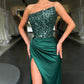 2022 Green Sequined Fairy Wedding Long Style Long Sleeve One-Piece Mid-Length Evening Dress