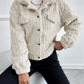 2022 Autumn Winter Rabbit Plush Coat Lapel Shirt Fleece Lined Comfortable Casual Women Thickened Fleece Coat