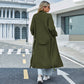 Autumn Winter Women Clothing Simple Solid Color Belt Knitted Cardigan Loose Sweater Coat Women