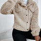 2022 Autumn Winter Rabbit Plush Coat Lapel Shirt Fleece Lined Comfortable Casual Women Thickened Fleece Coat