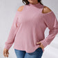 Plus Size Women Clothes Autumn Winter Texture Knitted Long Sleeve Half Turtleneck Off Shoulder T Shirt Top