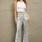 Double Take Sequin High Waist Flared Pants