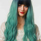 13*1" Full-Machine Wigs Synthetic Long Wave 26" in Seafoam Ombre